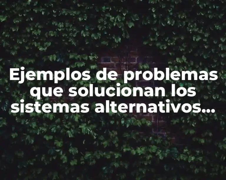 Ejemplos de problemas que solucionan los sistemas alternativos de justicia