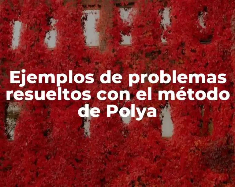 Ejemplos de problemas resueltos con el método de Polya