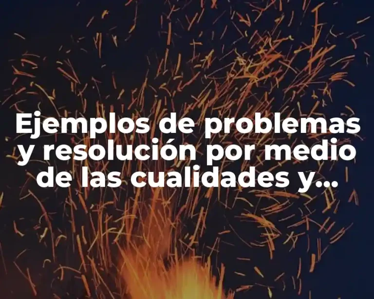 Ejemplos de problemas y resolución por medio de las cualidades y Significado