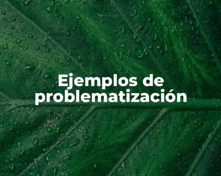 Ejemplos de problematización