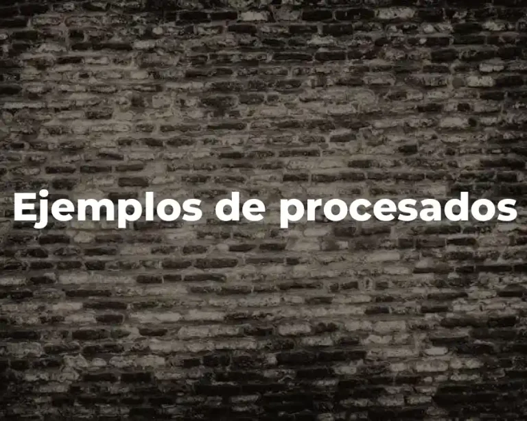 Ejemplos de procesados