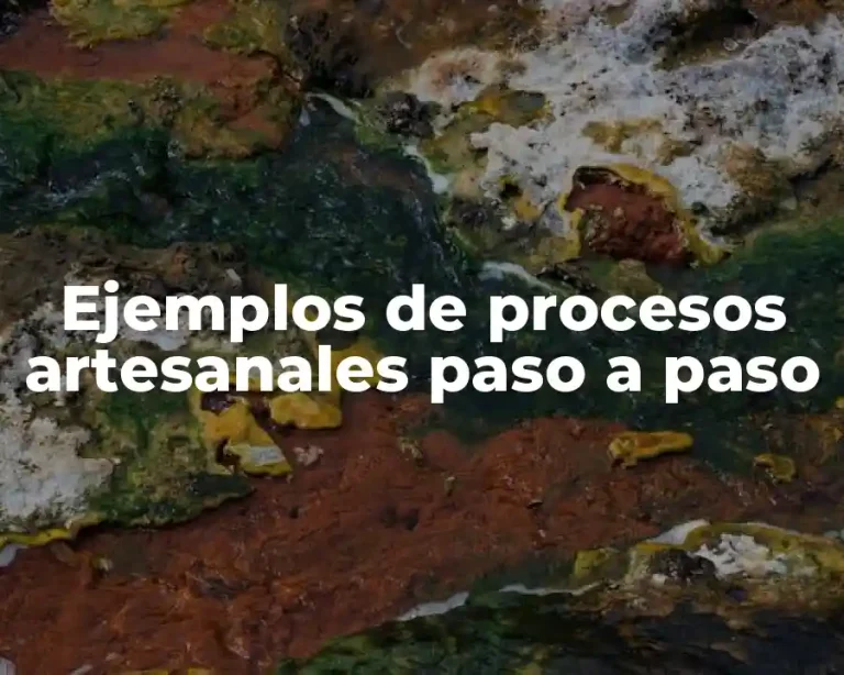 Ejemplos de procesos artesanales paso a paso
