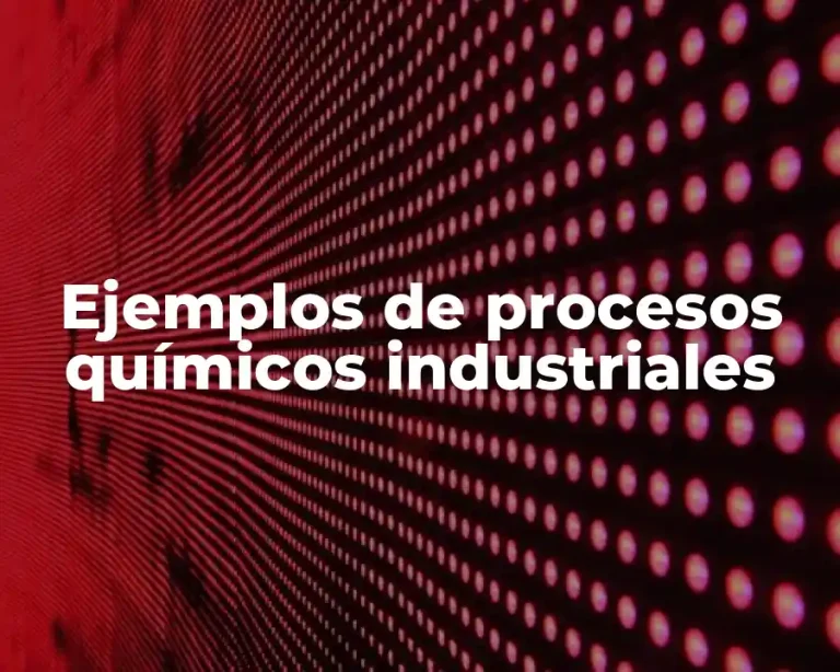 Ejemplos de procesos químicos industriales