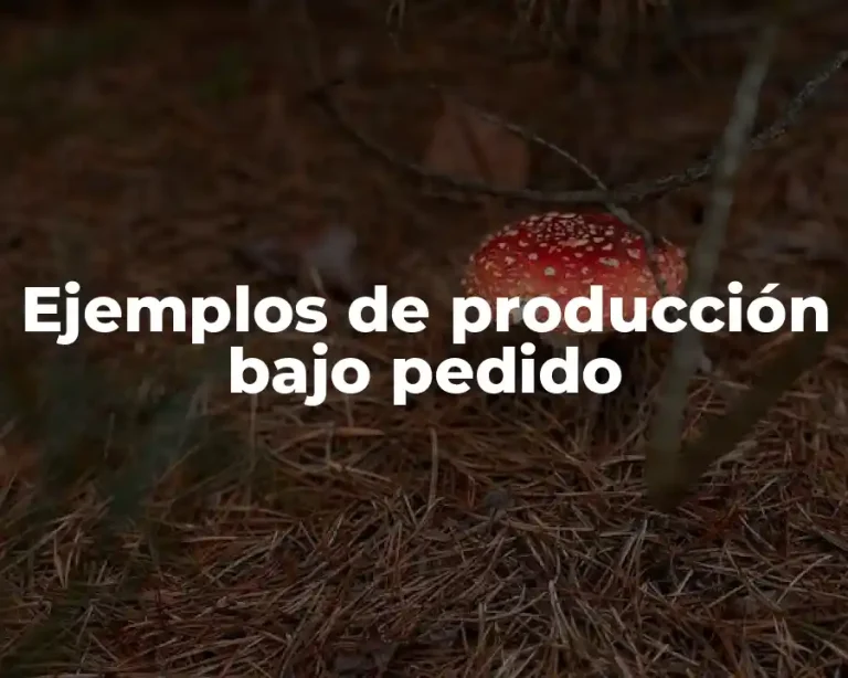 Ejemplos de producción bajo pedido