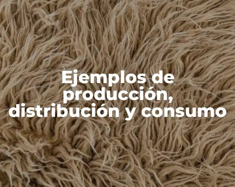 Ejemplos de producción, distribución y consumo
