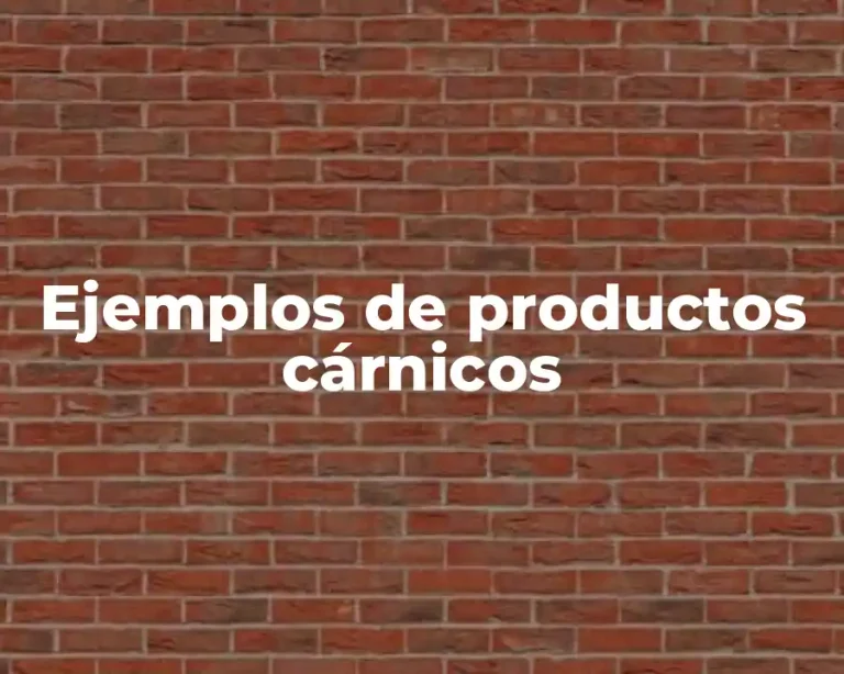 Ejemplos de productos cárnicos
