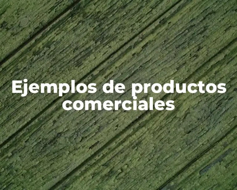 Ejemplos de productos comerciales