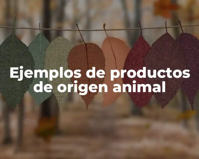 Ejemplos de productos de origen animal