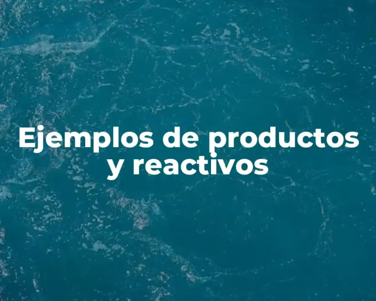 Ejemplos de productos y reactivos
