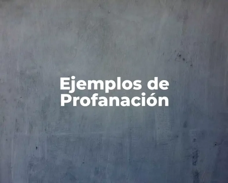 Ejemplos de Profanación