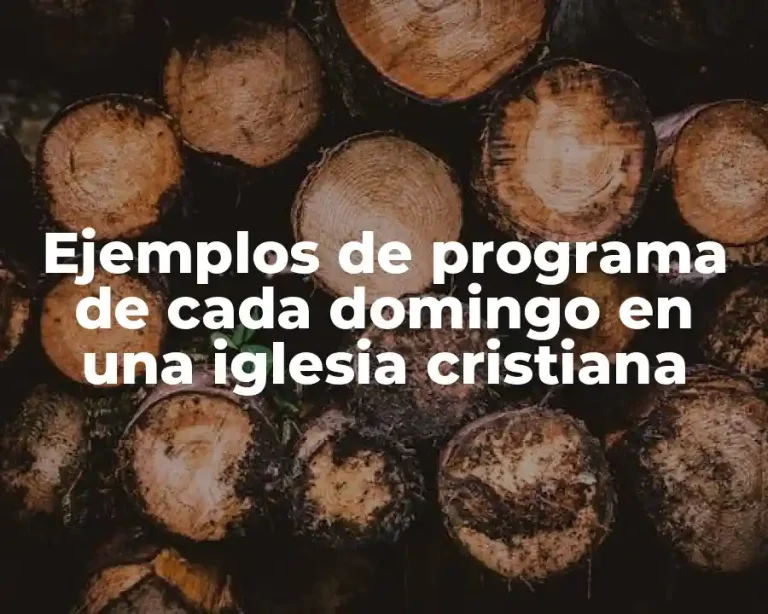 Ejemplos de programa de cada domingo en una iglesia cristiana
