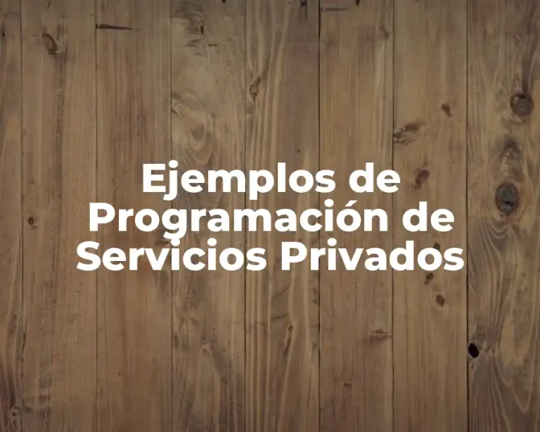 Ejemplos de Programación de Servicios Privados