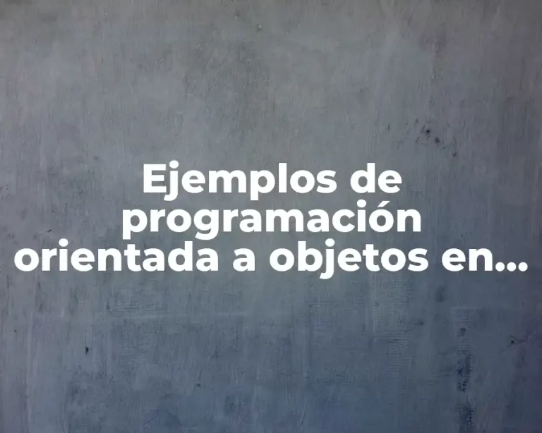 Ejemplos de programación orientada a objetos en Java