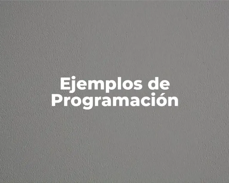 Ejemplos de Programación