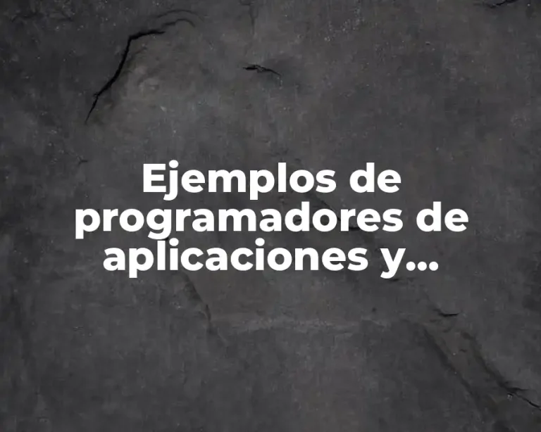Ejemplos de programadores de aplicaciones y Significado