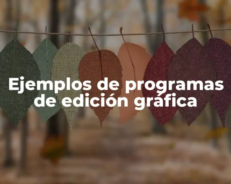 Ejemplos de programas de edición gráfica