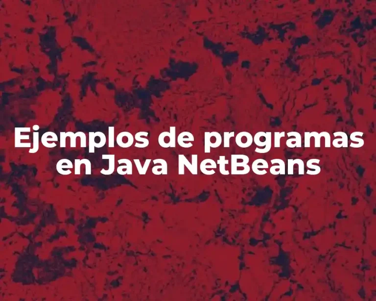 Ejemplos de programas en Java NetBeans