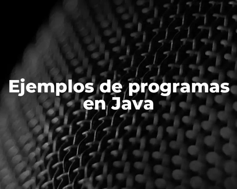 Ejemplos de programas en Java