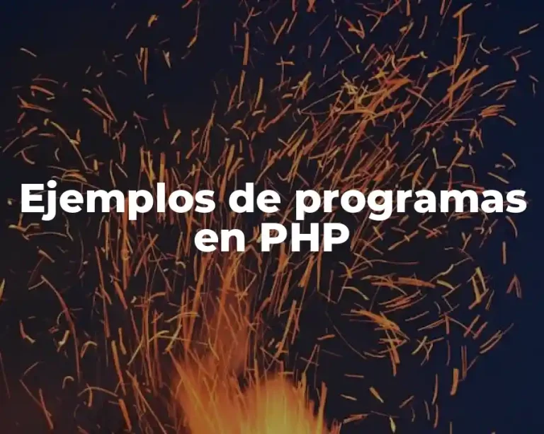 Ejemplos de programas en PHP