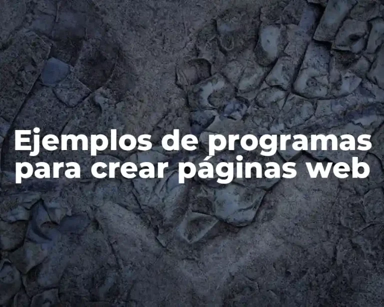 Ejemplos de programas para crear páginas web