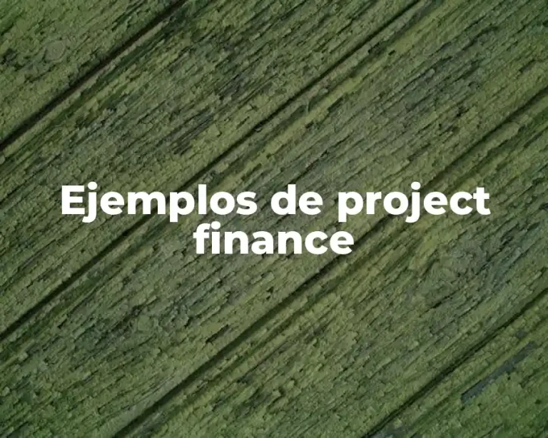 Ejemplos de project finance