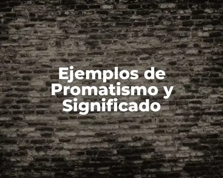 Ejemplos de Promatismo y Significado