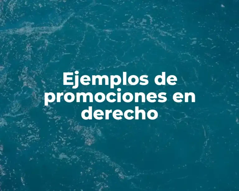 Ejemplos de promociones en derecho
