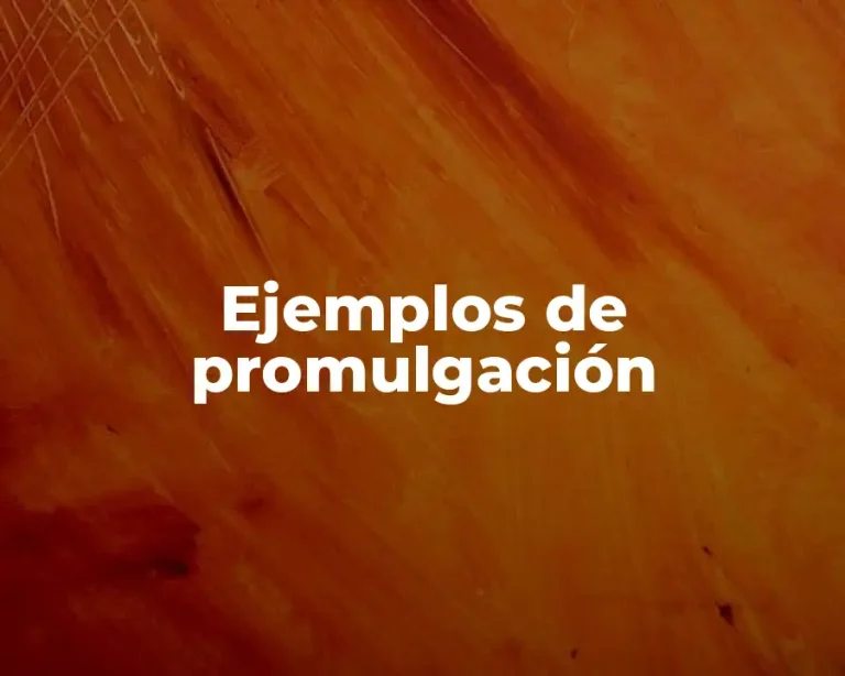 Ejemplos de promulgación