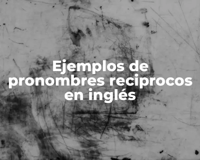 Ejemplos de pronombres reciprocos en inglés
