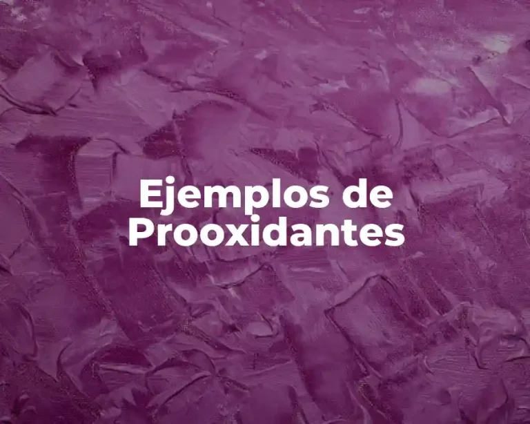 Ejemplos de Prooxidantes