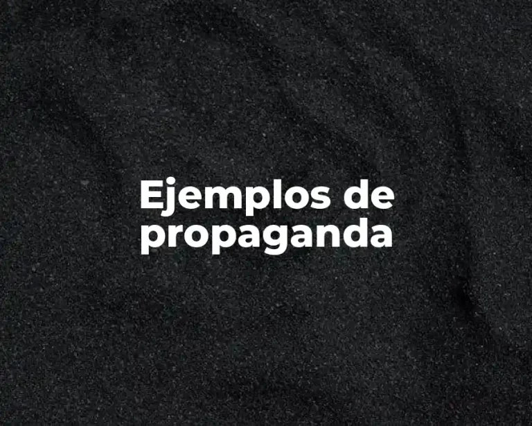 Ejemplos de propaganda