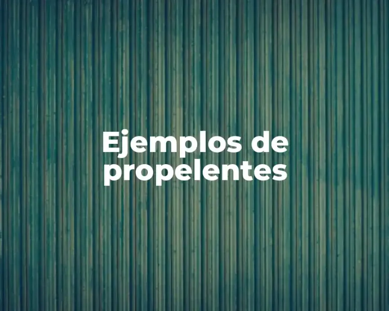Ejemplos de propelentes