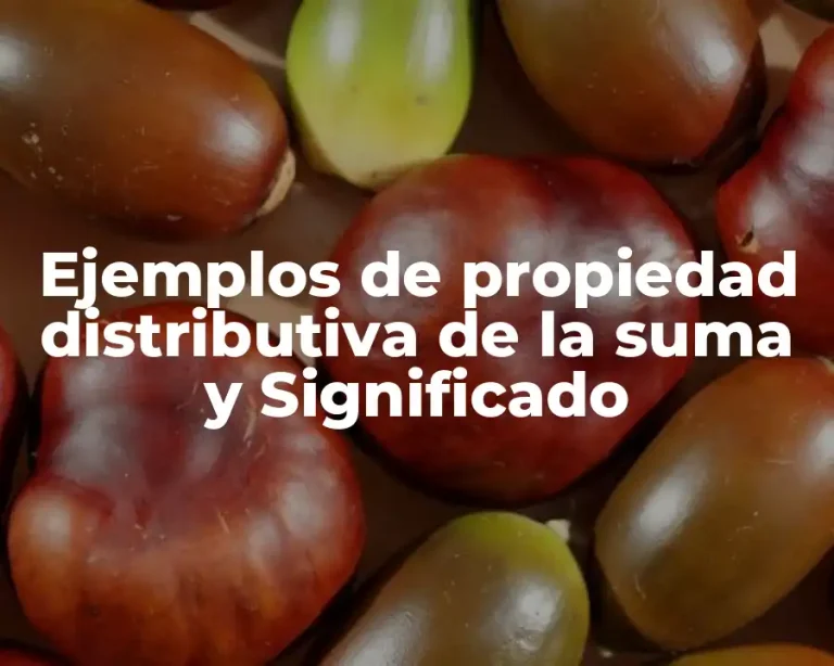Ejemplos de propiedad distributiva de la suma y Significado