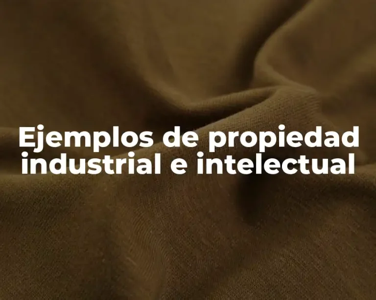 Ejemplos de propiedad industrial e intelectual