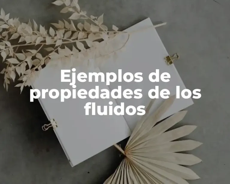 Ejemplos de propiedades de los fluidos