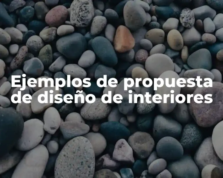 Ejemplos de propuesta de diseño de interiores