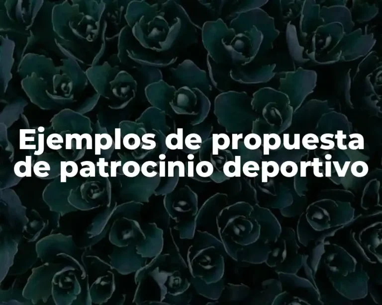 Ejemplos de propuesta de patrocinio deportivo