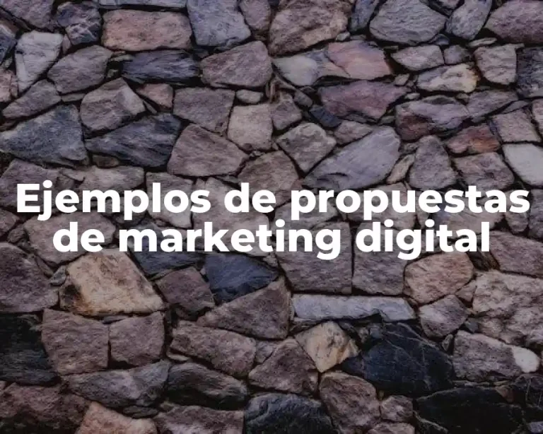Ejemplos de propuestas de marketing digital