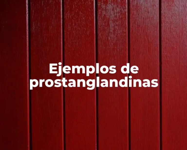 Ejemplos de prostanglandinas