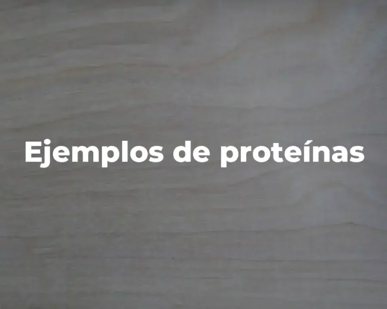 Ejemplos de proteínas