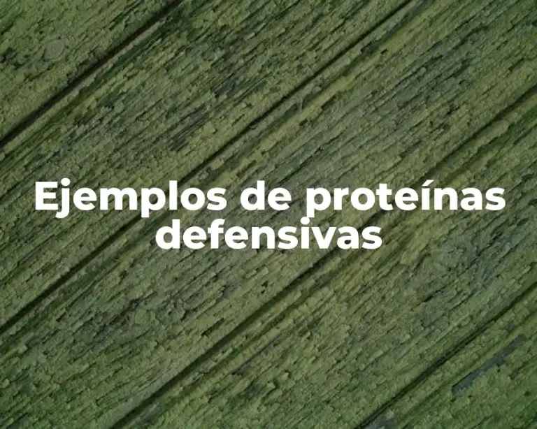 Ejemplos de proteínas defensivas