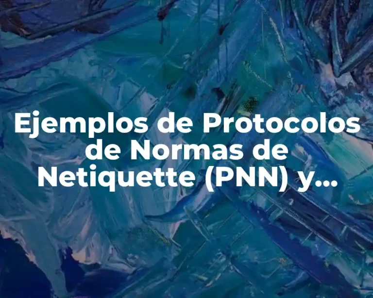 Ejemplos de Protocolos de Normas de Netiquette (PNN) y Significado