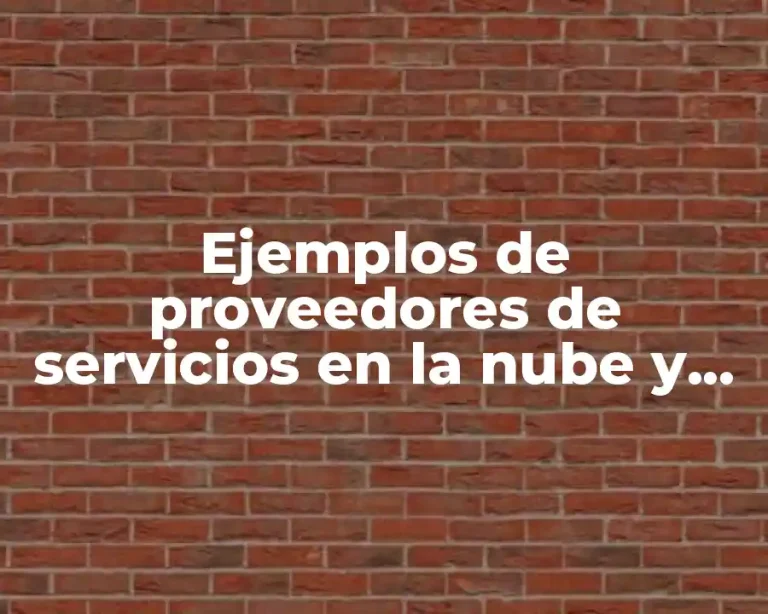 Ejemplos de proveedores de servicios en la nube y Significado