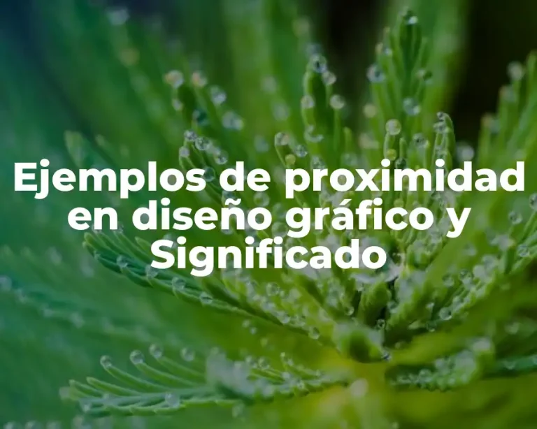 Ejemplos de proximidad en diseño gráfico y Significado