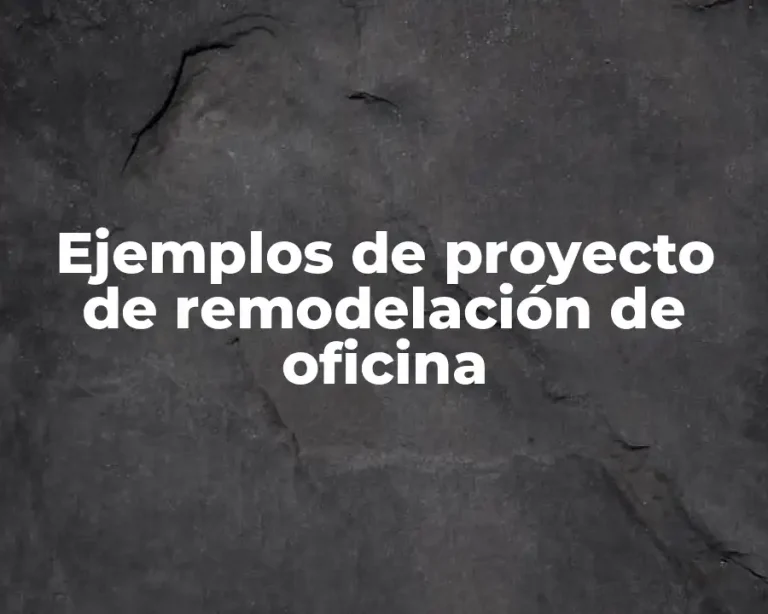 Ejemplos de proyecto de remodelación de oficina