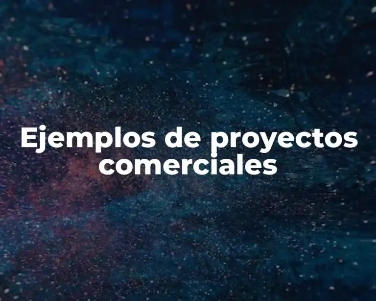 Ejemplos de proyectos comerciales