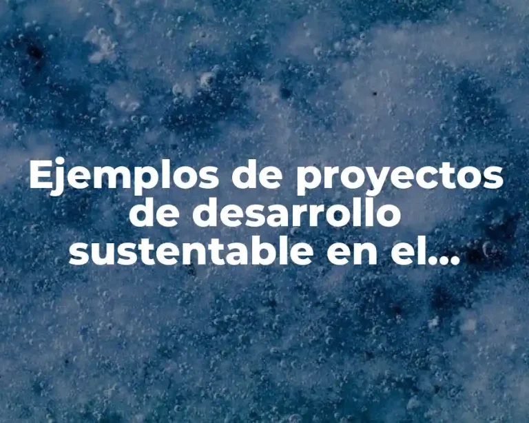 Ejemplos de proyectos de desarrollo sustentable en el mundo