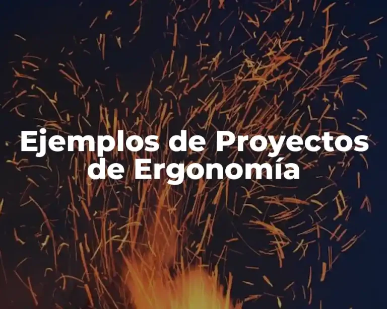Ejemplos de Proyectos de Ergonomía