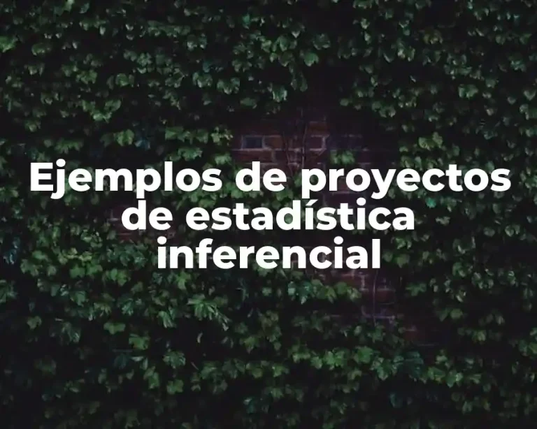 Ejemplos de proyectos de estadística inferencial