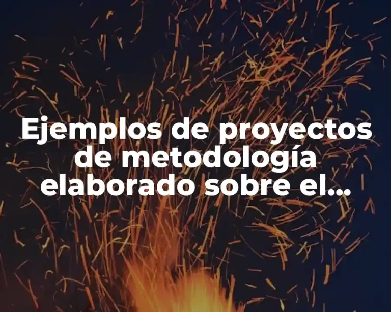 Ejemplos de proyectos de metodología elaborado sobre el calentamiento